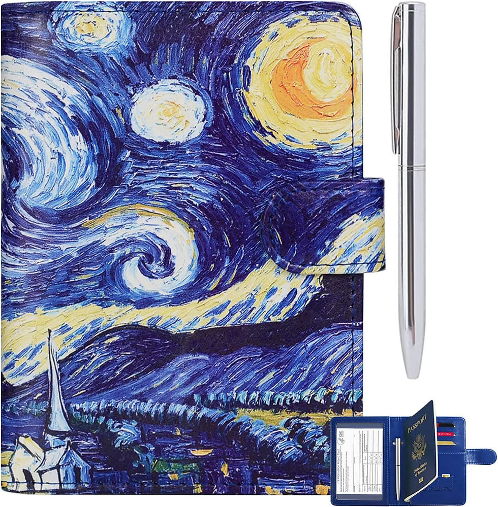 Thumbnail: RSAquar Passport and Vaccine Card Holder Combo, Passport Holder Cover Wallet, L