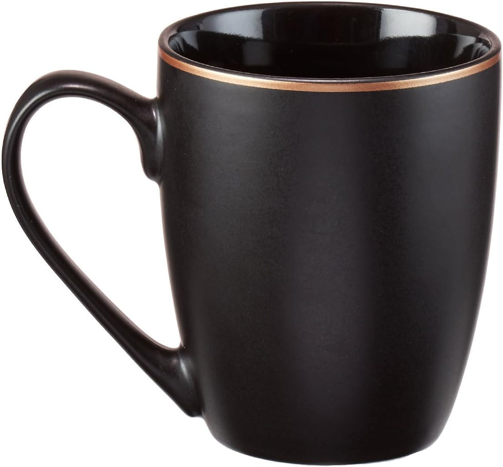 Thumbnail: Christian Encouragement Gifts for Men/Women Matte Black Coffee Mug w/Metallic F
