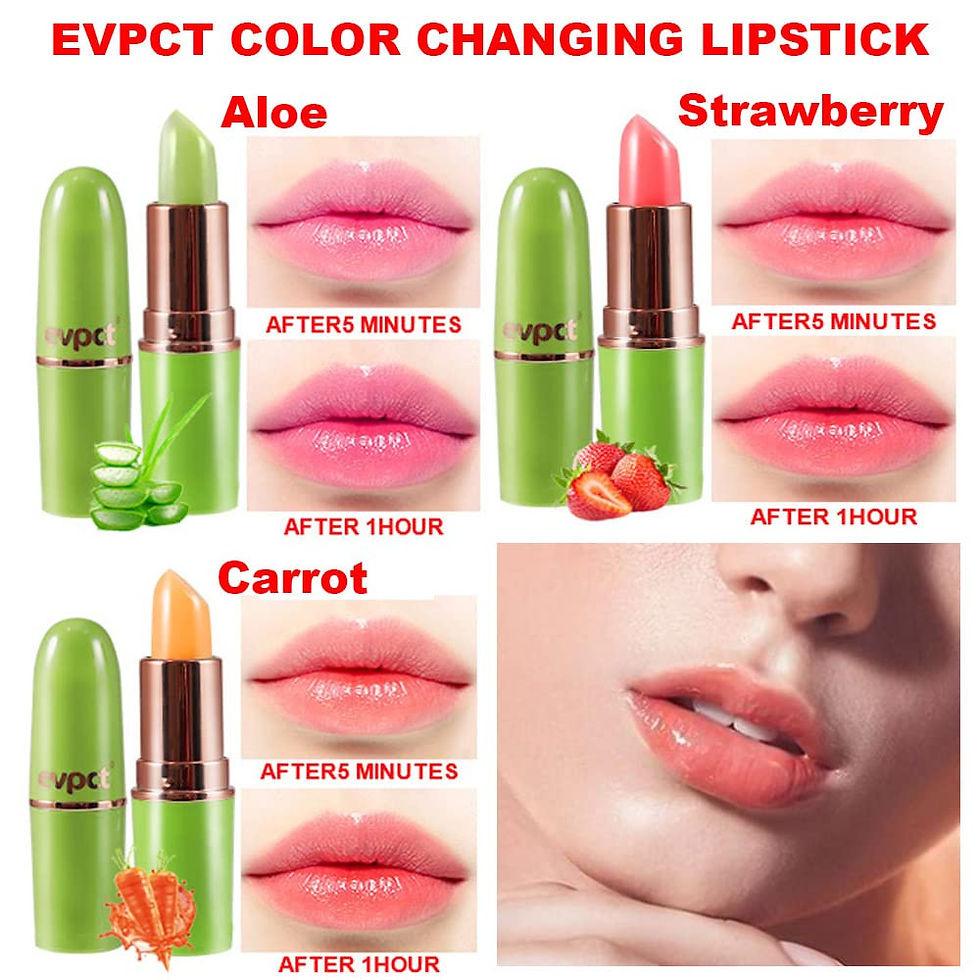 Thumbnail: 3Pcs Aloe Vera Color Change Lipstick PH Lipstick Color Changing Lip Balm Set fo