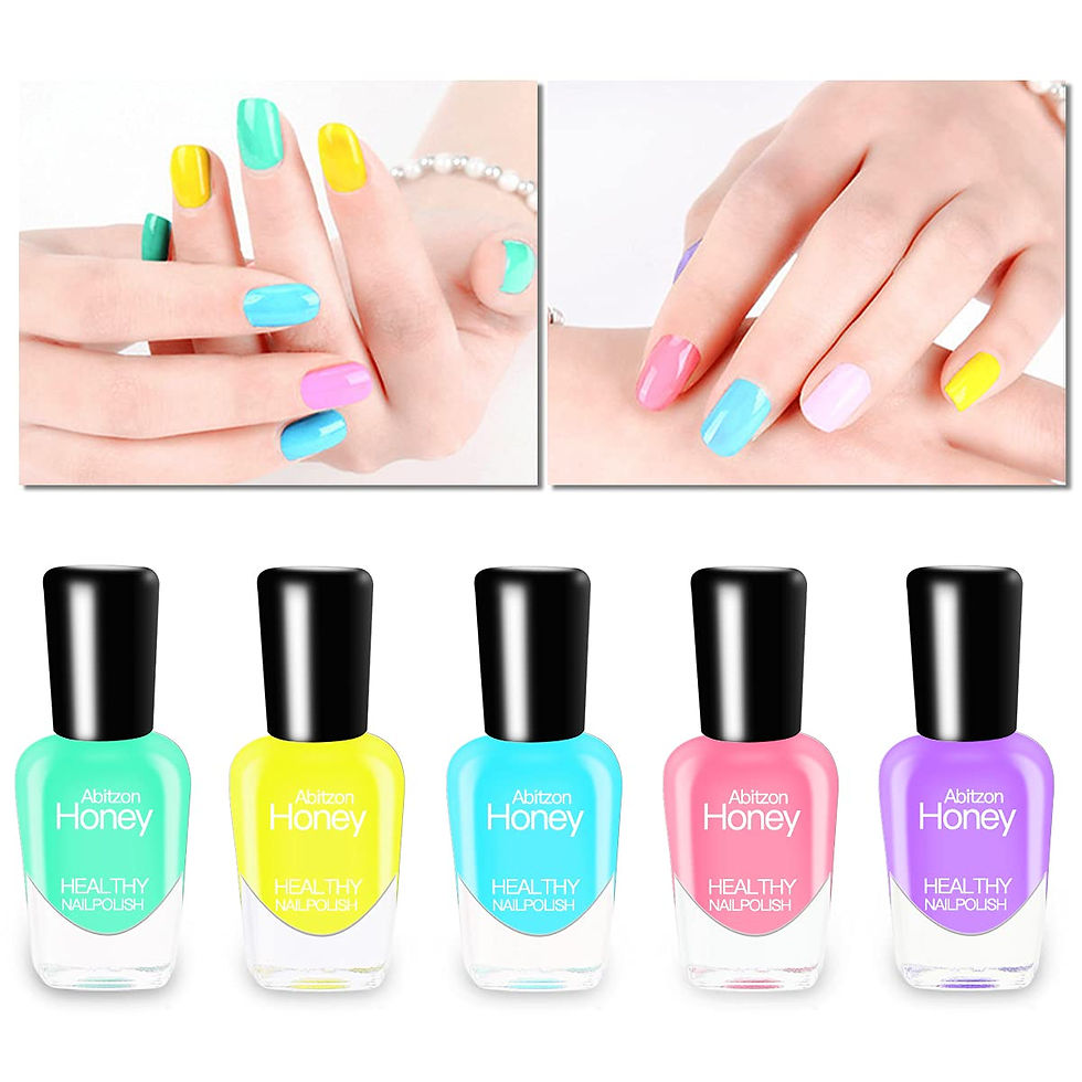 Thumbnail: Abitzon New Nail Polish Set (10 Bottles) Non-Toxic Eco-Friendly Easy Peel Off a