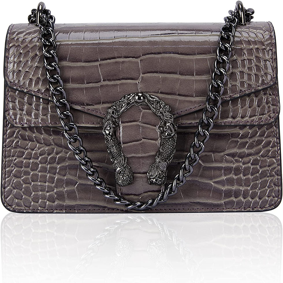 Thumbnail: Aiqudou Crossbody Satchel Handbag for Women - Fashion Snake Print Chain Purse L