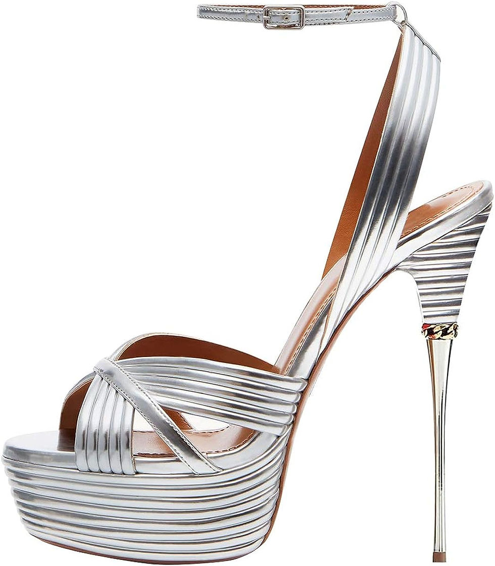 Thumbnail: FSJ Women Sexy Strappy Open Toe Platform Sandals Ankle Strap High Stiletto Heel
