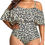 Thumbnail: Daci Women Off Shoulder Plus Size One Piece Swimsuits Tummy Control Bathing Sui