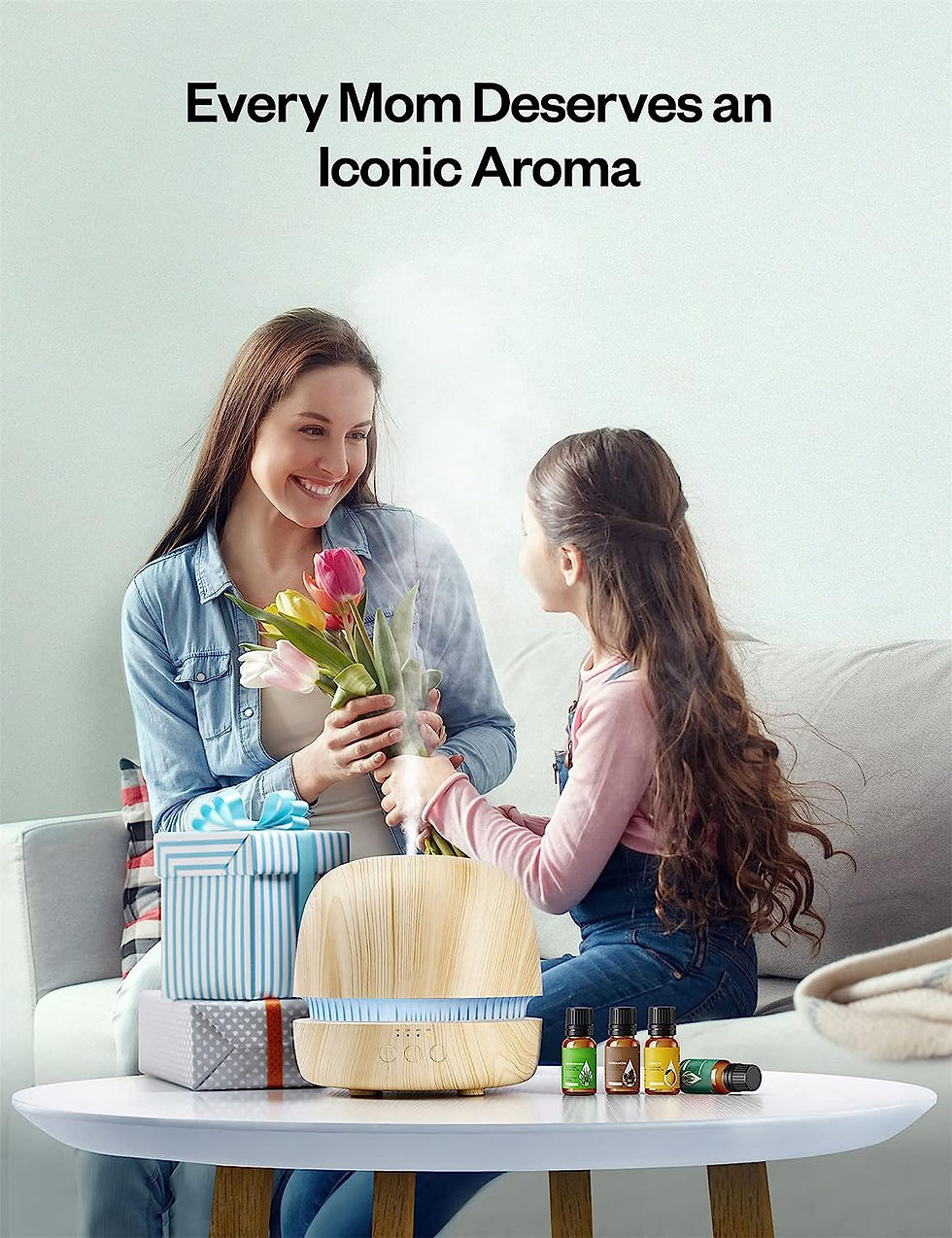 Thumbnail: Essential Oil Diffuser & Top 8 Essential Oils Set, 7 Ambient Lights, 300ml Arom