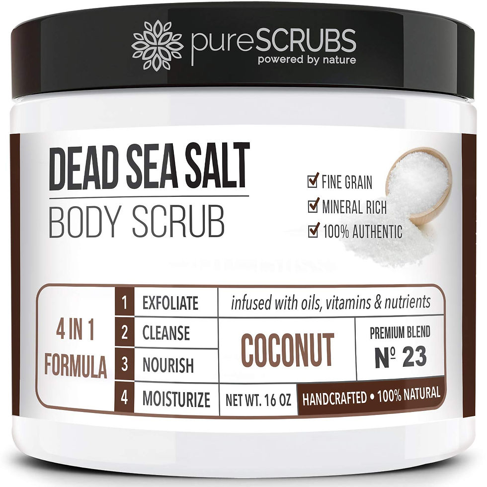 Thumbnail: pureSCRUBS Premium Organic Body Scrub Set - INCLUDES spoon, loofah & soap - Lar