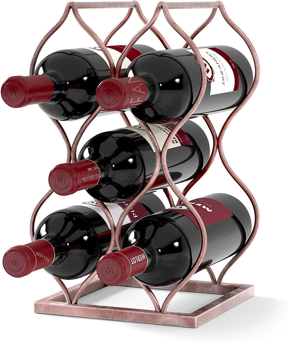Thumbnail: will's Tabletop Wine Rack - Imperial Trellis (8 Bottle, Black) – Freestanding