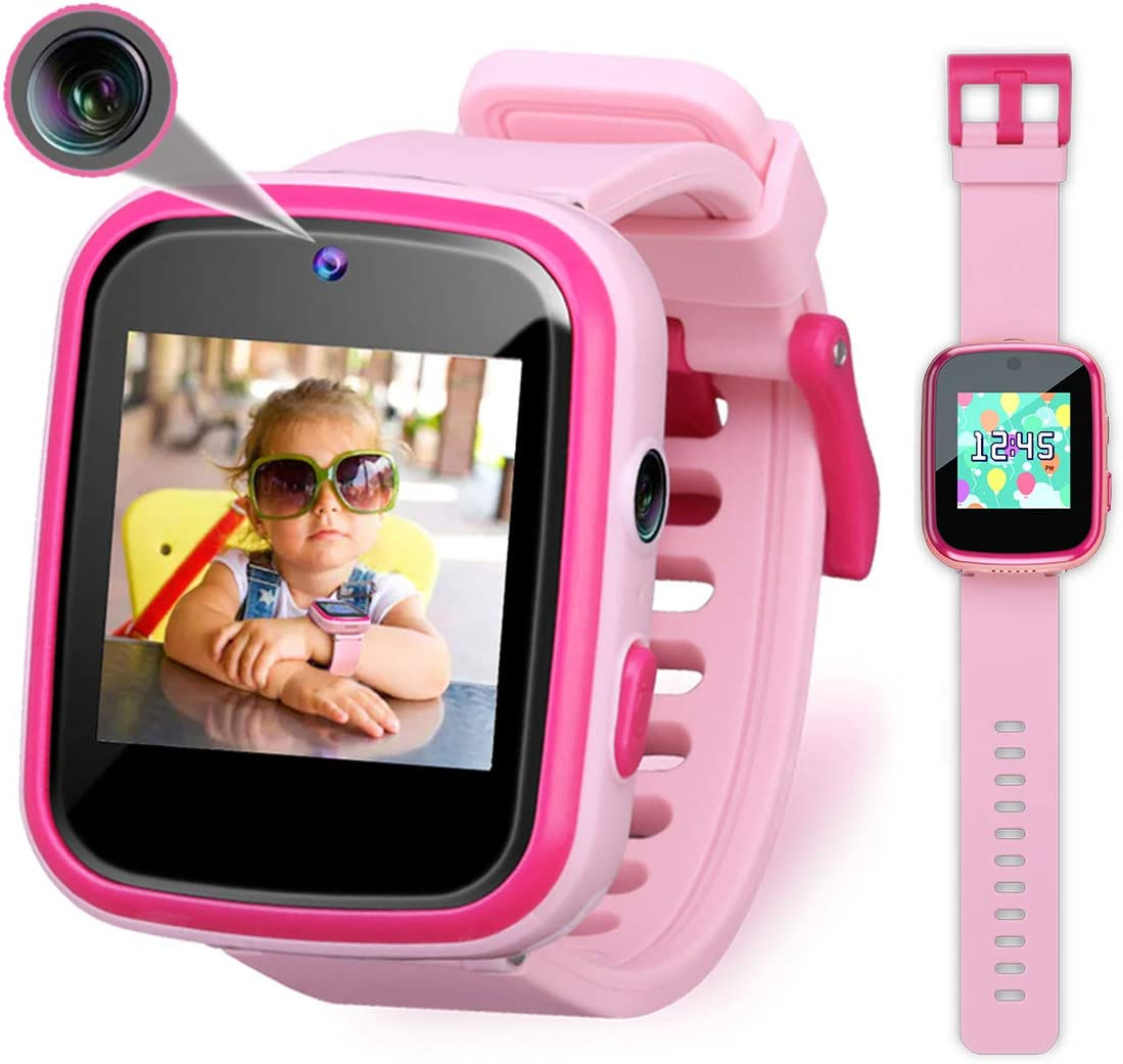 Vakzovy Kids Smart Watch for Girls, Gifts for 3-10 Year Old Girls Dual Camera T