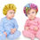 Thumbnail: 3 Pieces Kids Satin Bonnet Adjustable Sleeping Cap Soft Silk Flower Night Hats 