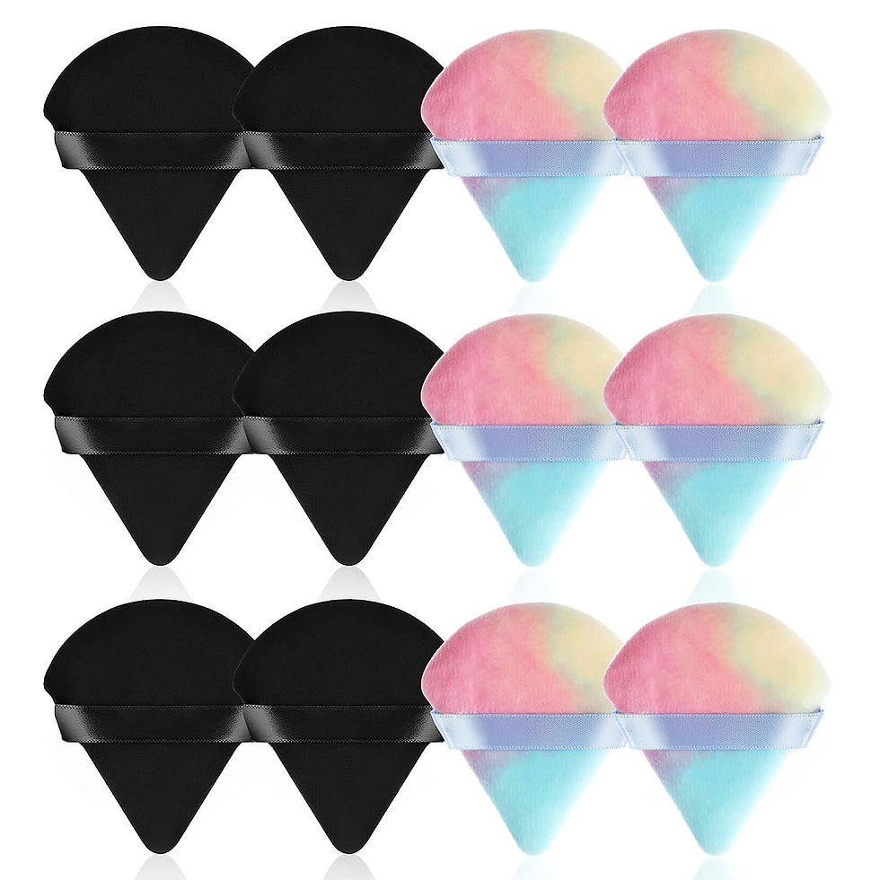 Thumbnail: Sibba 12 Pieces Triangle Powder Puffs Face Cosmetic Powder Puff Washable Reusab