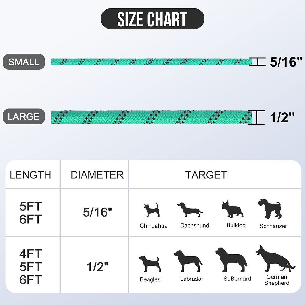 Thumbnail: Joytale 6/5/4 FT Reflective Dog Leash, Strong Nylon Braided Rope Dogs Leashes H