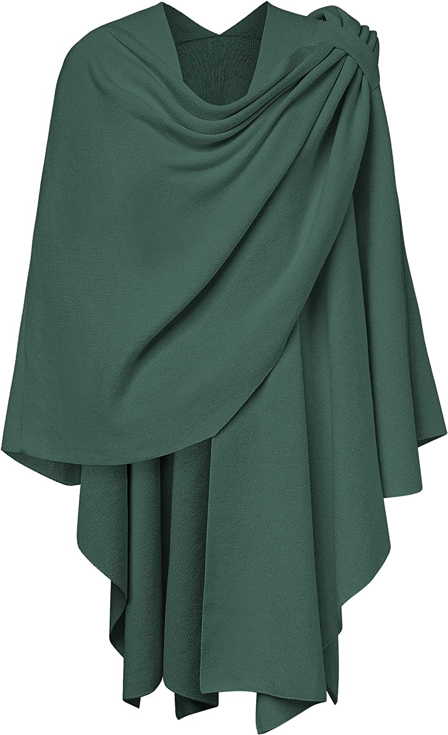 Thumbnail: Womens Large Cross Front Poncho Sweater Wrap Topper Knitted Elegant Shawls Cape