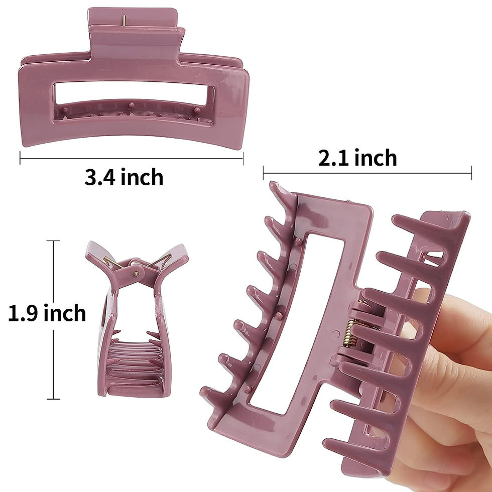 Thumbnail: 15 Pack Rectangle Hair Claw Clips Solid Color Hair Clips Stylish Elegant Barret
