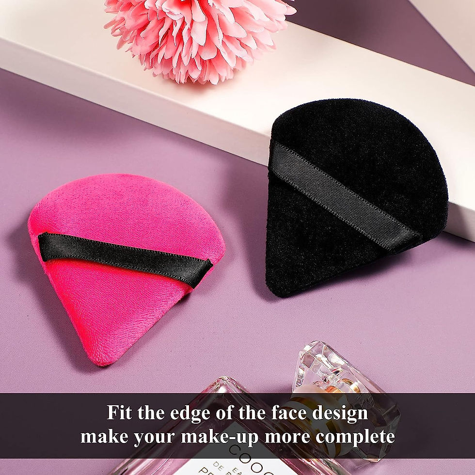 Thumbnail: 12 Pieces Powder Puff Face Triangle Makeup Puff for Loose Powder Soft Body Cosm