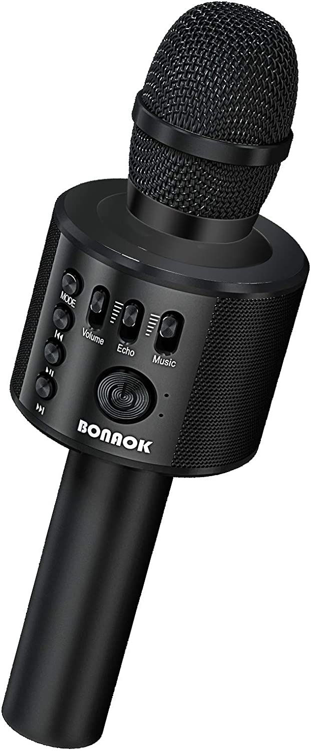 Thumbnail: BONAOK Wireless Bluetooth Karaoke Microphone, 3-in-1 Portable Handheld Mic Spea