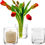 Thumbnail: Set of 3 Glass Cylinder Vases 4 Inch Tall - Multi-use: Pillar Candle, Floating 