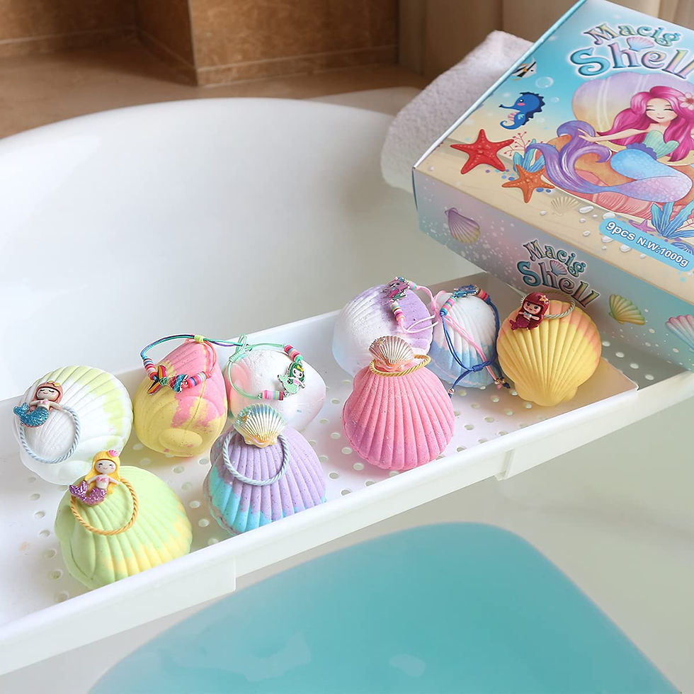 Thumbnail: Magic Shell Bath Bomb Gift Set for Kids, 9 Pack Bath Bombs with Little Mermaid 