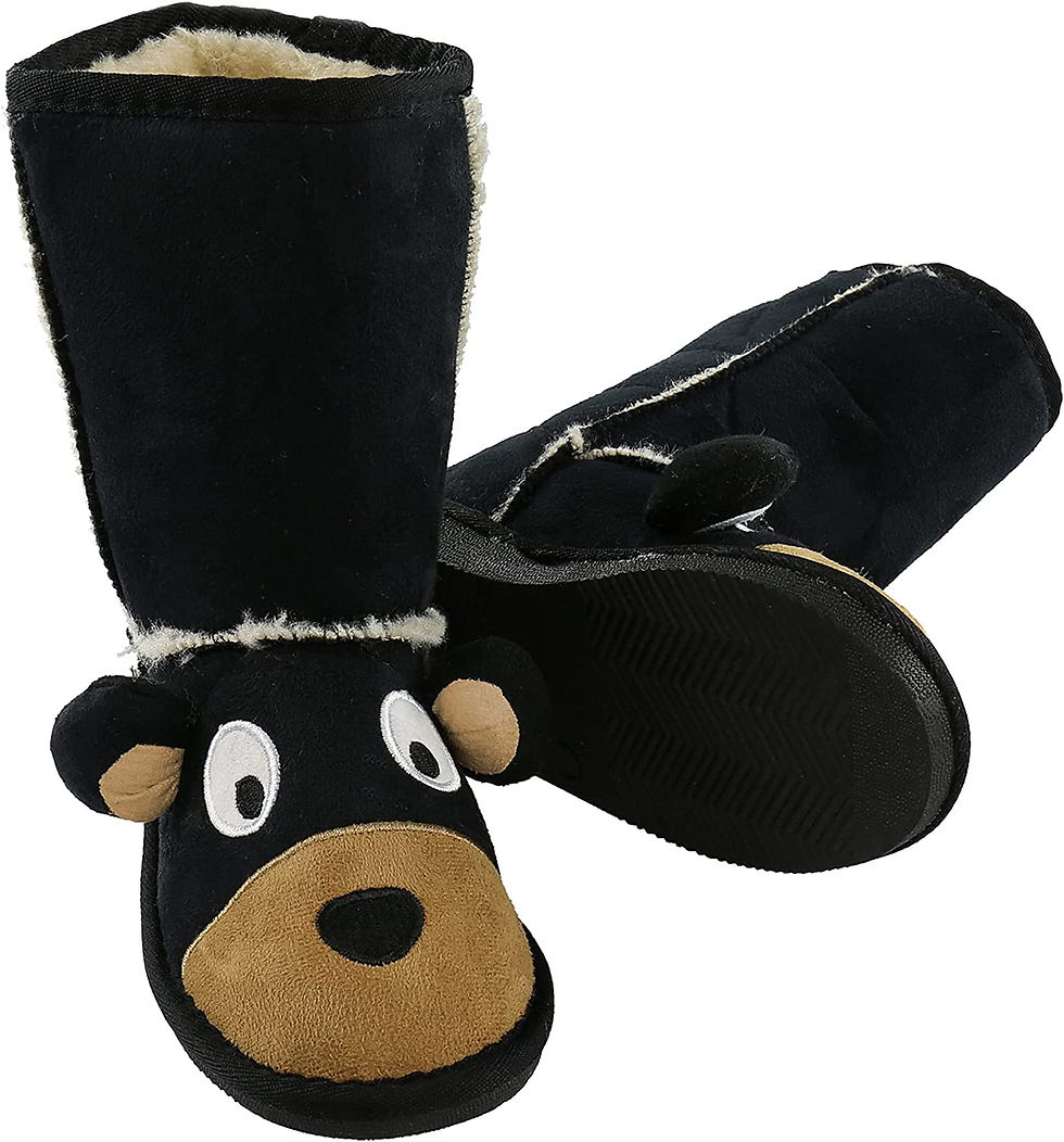 Thumbnail: Lazy One Animal Slipper Boots for Kids, Cozy Children's Slippers