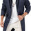 Thumbnail: ZIWOCH Mens Trench Coat Wool Blend Hoodie Long Jacket Full Zip Winter Classic B