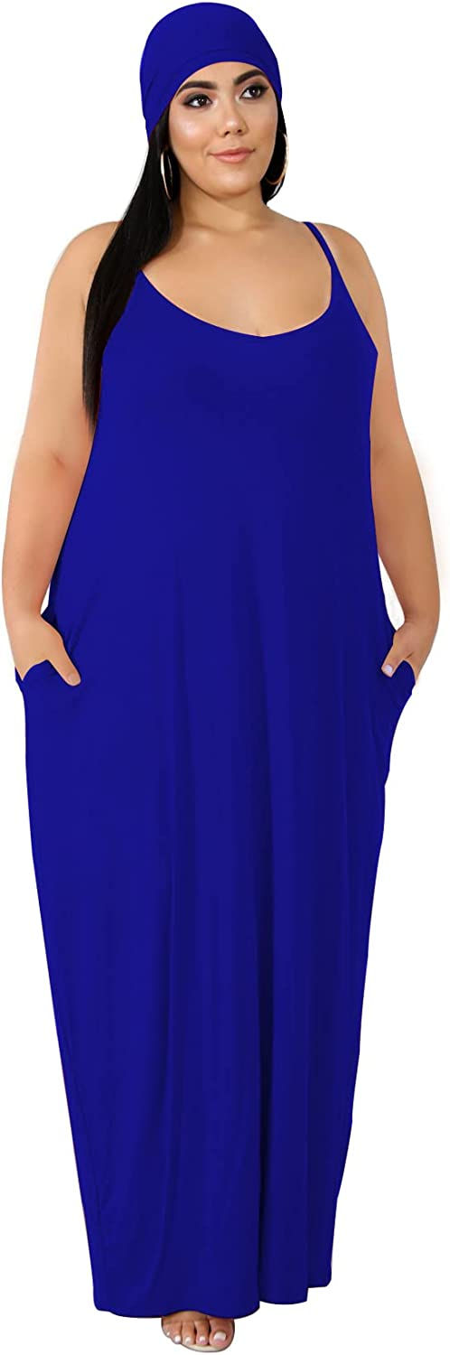 Thumbnail: Tycorwd Women's Plus Size Casual Maxi Dresses Summer Suspender Beach Dress Sund