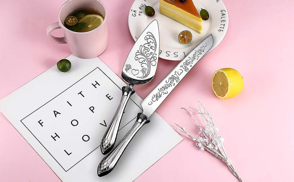 Thumbnail: HISSF Cake Knife and Server Set,18/10 Stainless Steel Cake Pie Pastry Servers, 