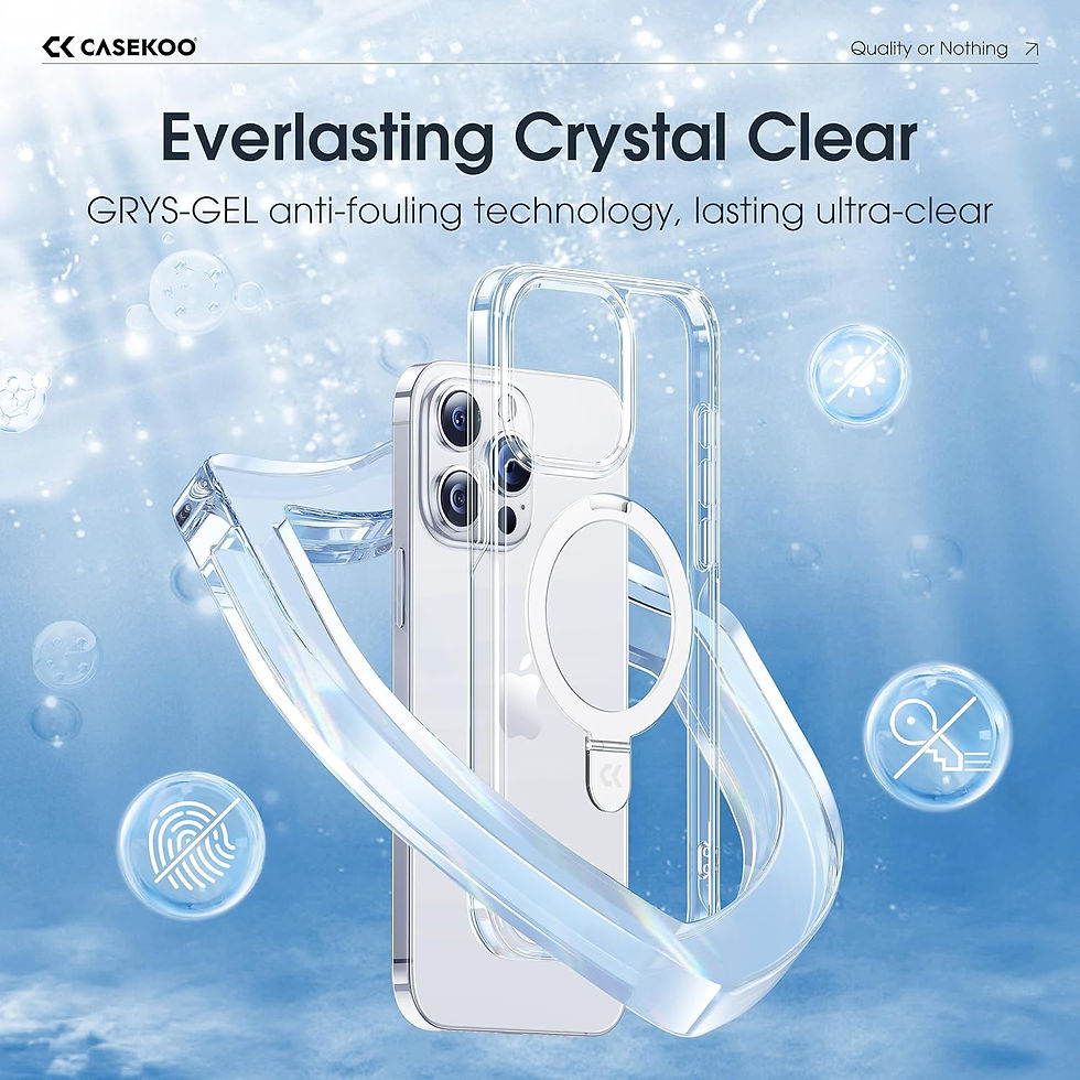 Thumbnail: CASEKOO for iPhone 15 Pro Case with Magnetic Invisible Stand [Compatible with M