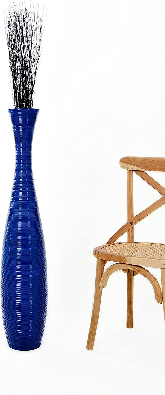 Thumbnail: LEEWADEE Large Floor Vase – Handmade Flower Holder Made of Wood, Sophisticate
