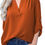 Thumbnail: Allimy Women Summer Casual Split V Neckline Chiffon Blouses Loose Tunic Short S