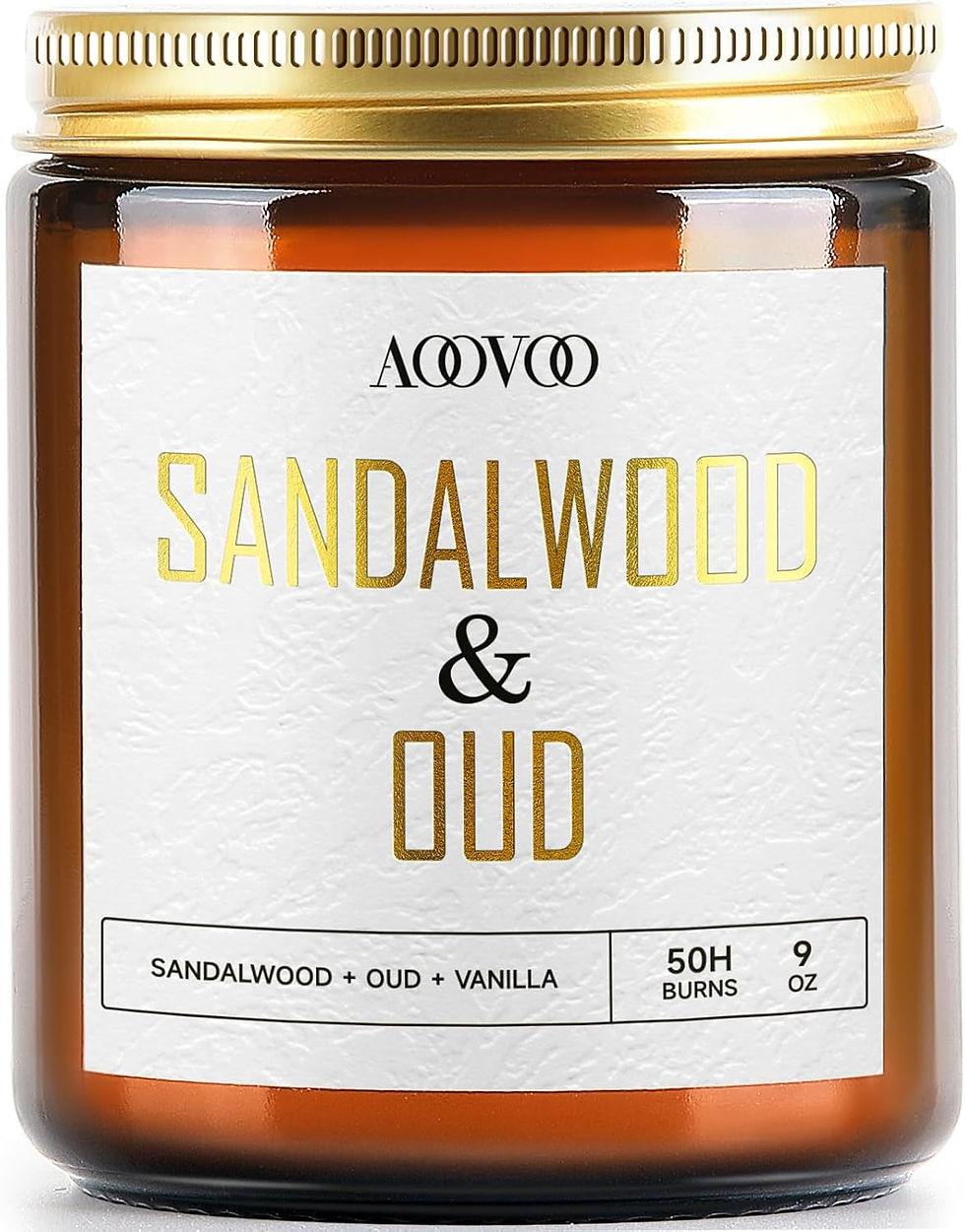 Thumbnail: AOOVOO Sandalwood Oud Candle - Large Scented Candles 22oz, Soy Candles, Aromath