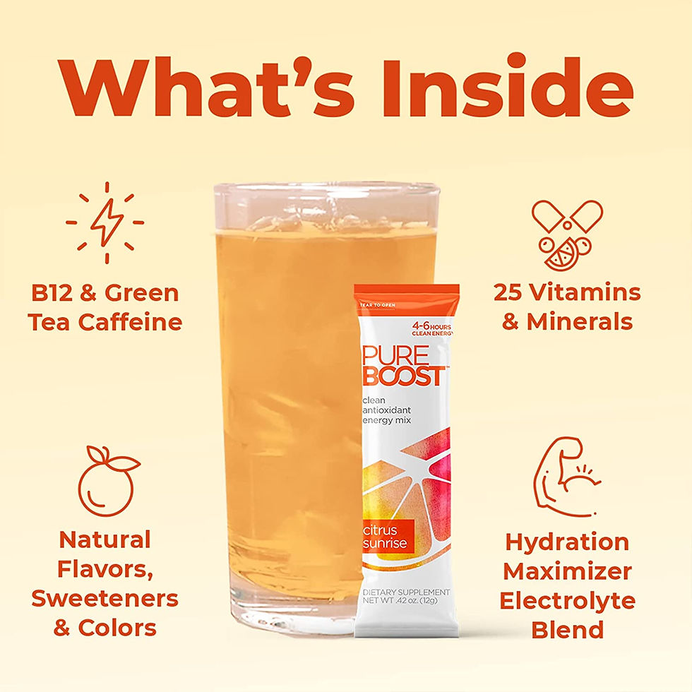 Thumbnail: Pureboost Clean Energy Drink Mix + Immune System Support. Sugar-Free Energy wit