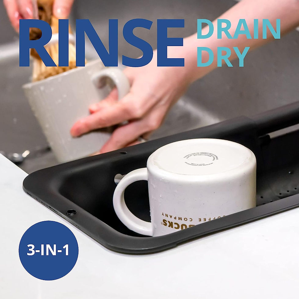 Thumbnail: BLUE GINKGO Over the Sink Colander Strainer Basket - Wash Vegetables and Fruits
