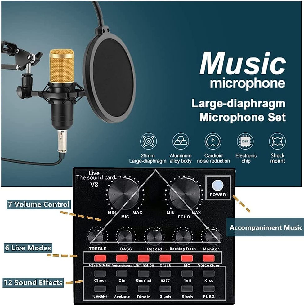 Thumbnail: Podcast Equipment Bundle, BM-800 Recording Studio Package with Voice Changer, L