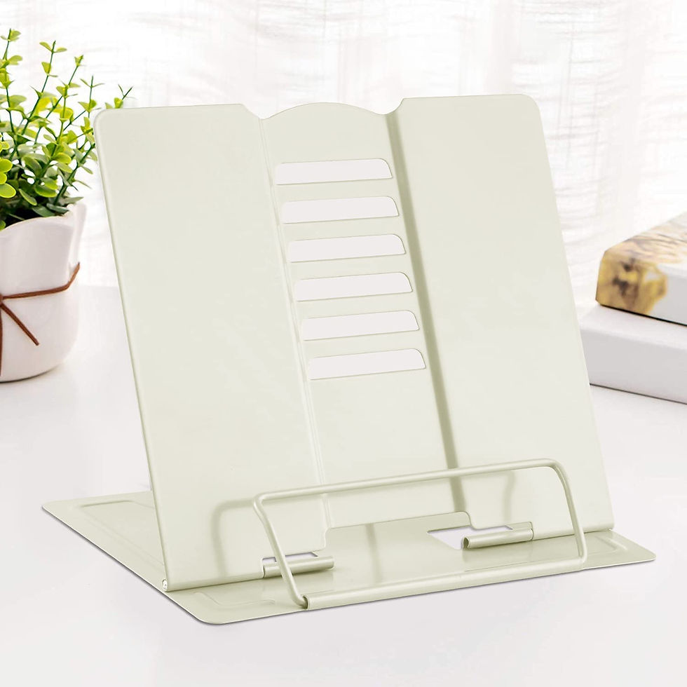 Thumbnail: MSDADA Book Stand Metal Reading Rest Book Holder Adjustable Cookbook Documents 