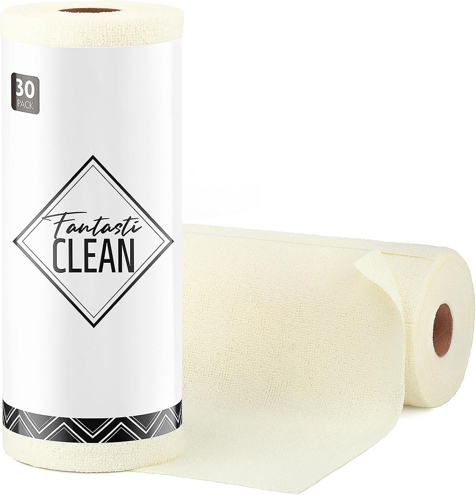 Thumbnail: Fantasticlean Microfiber Cleaning Cloth Roll -75 Pack, Tear Away Microfiber Tow