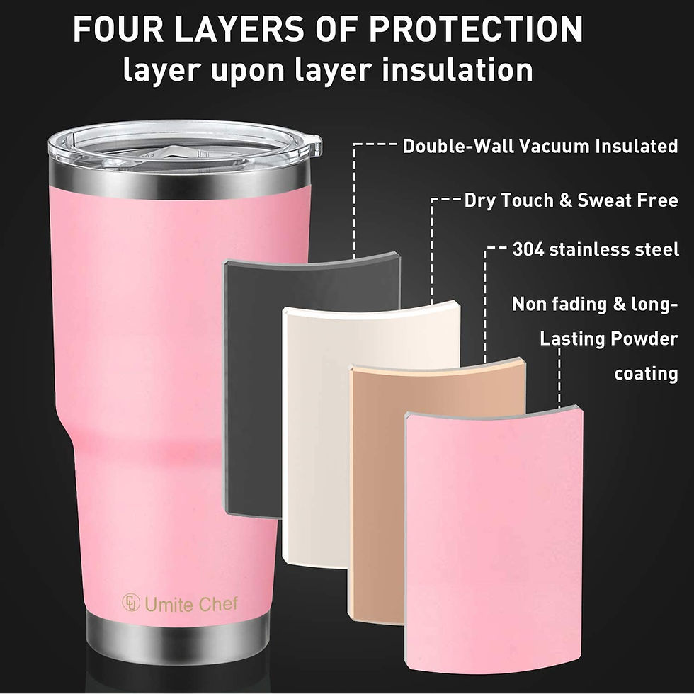 Thumbnail: Umite Chef 20oz Tumbler Double Wall Stainless Steel Vacuum Insulated Travel Mug