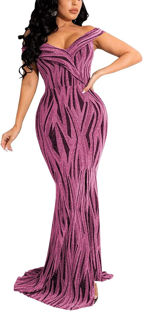 Thumbnail: MAYFASEY Women's Sexy Off The Shoulder Oversized Bow Applique Evening Gown Part