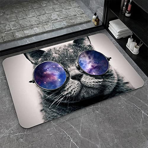 Thumbnail: Diatomaceous Earth Bath Mat,Blue Pink and Gold Marble Non-Slip Volume Super Abs