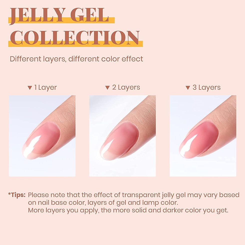 Thumbnail: Beetles Gel Polish Set- 6 Colors Transparent Jelly Gel Milky White Sheer Pink N