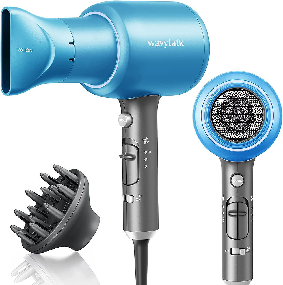Thumbnail: Wavytalk 1875W Hair Dryer with Diffuser Professional Blow Dryer Hair Dryer for 