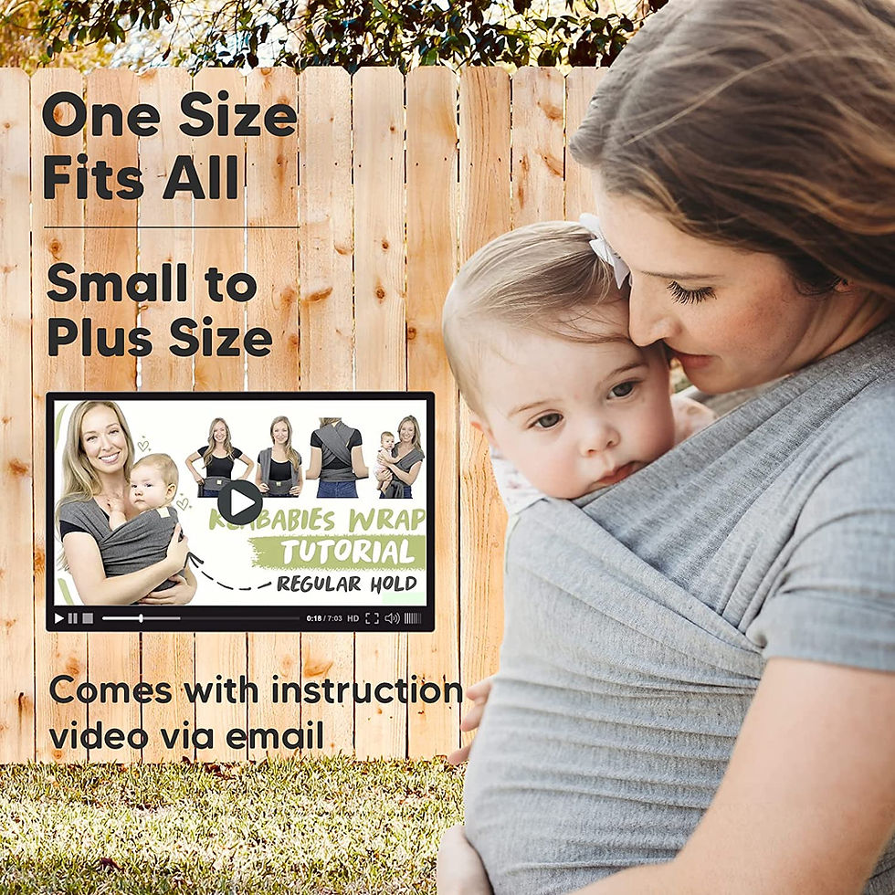 Thumbnail: KeaBabies Baby Wrap Carrier - All in 1 Original Breathable Baby Sling, Lightwei