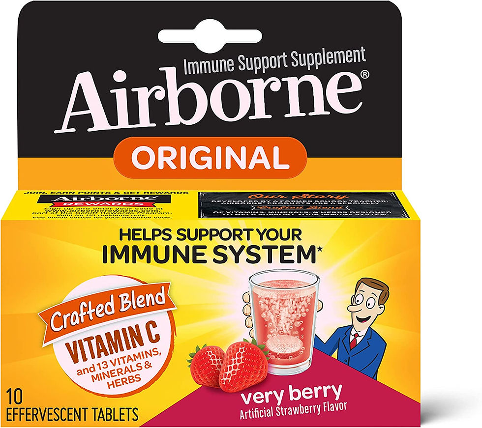 Airborne 1000mg Vitamin C with Zinc Effervescent Tablets, Immune Support Supple