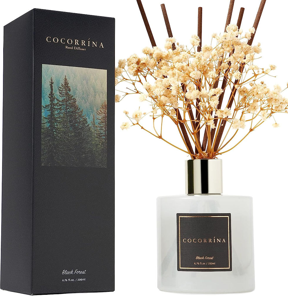Thumbnail: COCORRÍNA Premium Reed Diffuser Set with Preserved Baby's Breath & Cotton Stic