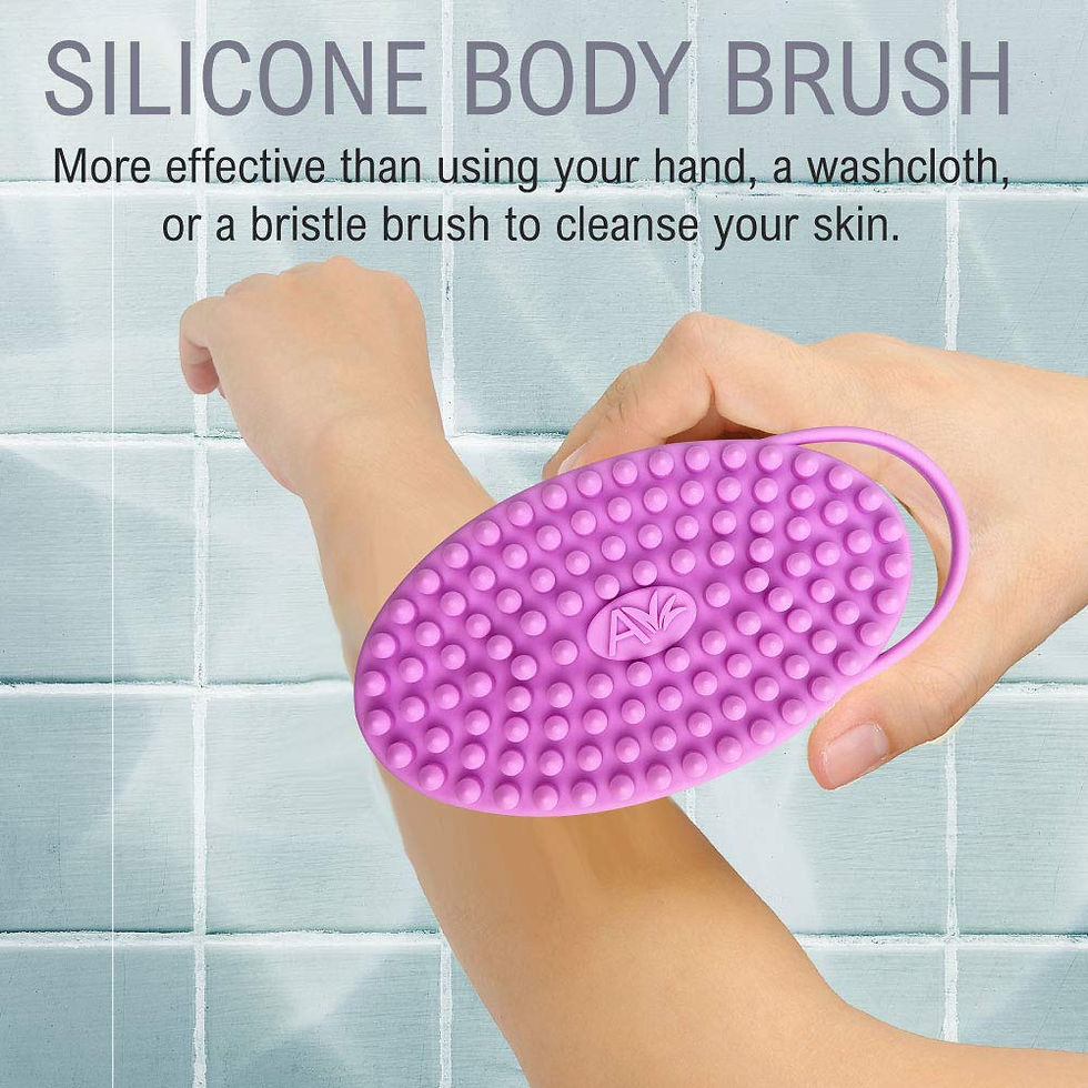 Thumbnail: Avilana Exfoliating Silicone Body Scrubber Easy to Clean, Lathers Well, Long La