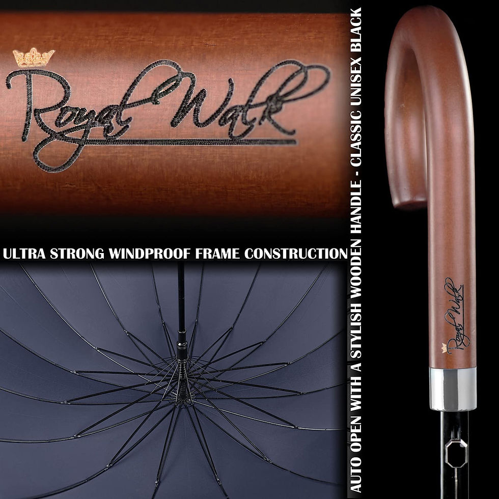 Thumbnail: Royal Walk Windproof Large Umbrella for Rain 54 Inch Automatic Open for 2 Perso