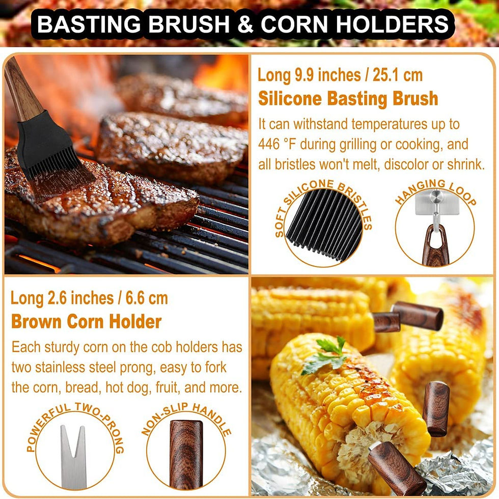 Thumbnail: POLIGO 22PCS Camping Grill Utensils Set for Outdoor Grill Set Stainless Steel G