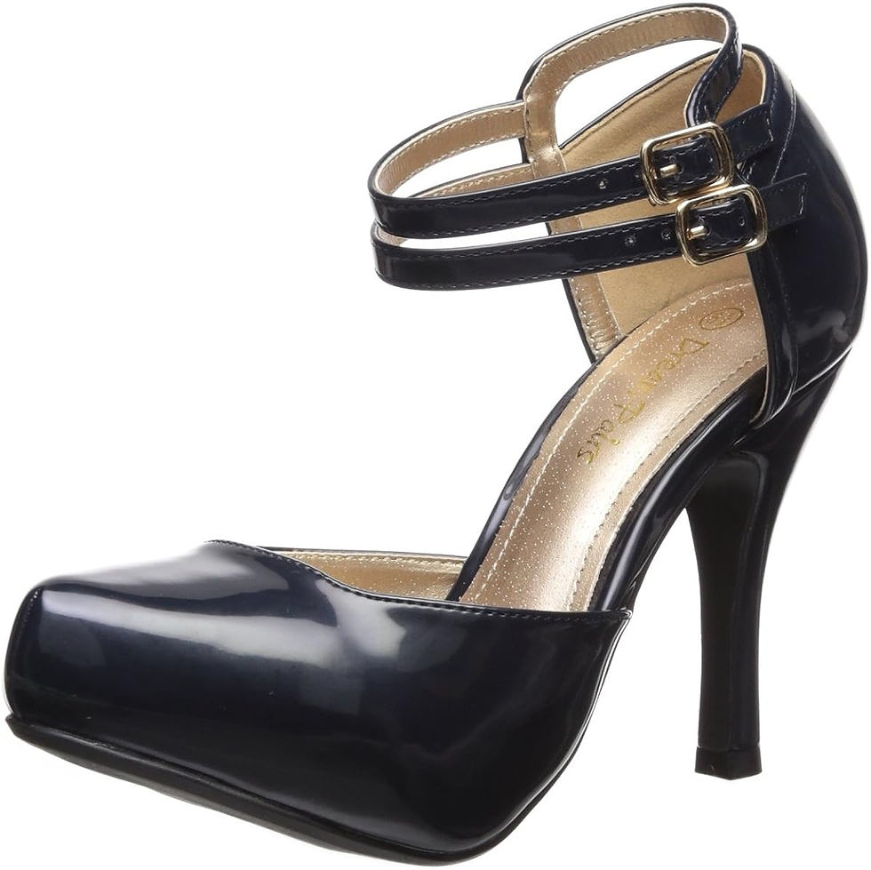 Thumbnail: DREAM PAIRS Office-02 Women's Classy Mary Jane Double Ankle Strap Almond Toe Hi