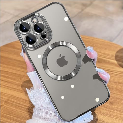 Thumbnail: JUESHITUO Magnetic Titanium Color for iPhone 15 Pro Case with Full Camera Prote