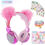 Thumbnail: SVYHUOK Girls Pink Unicorn Wired Headphones,Cute Cat Ear Kids Game Headset for 