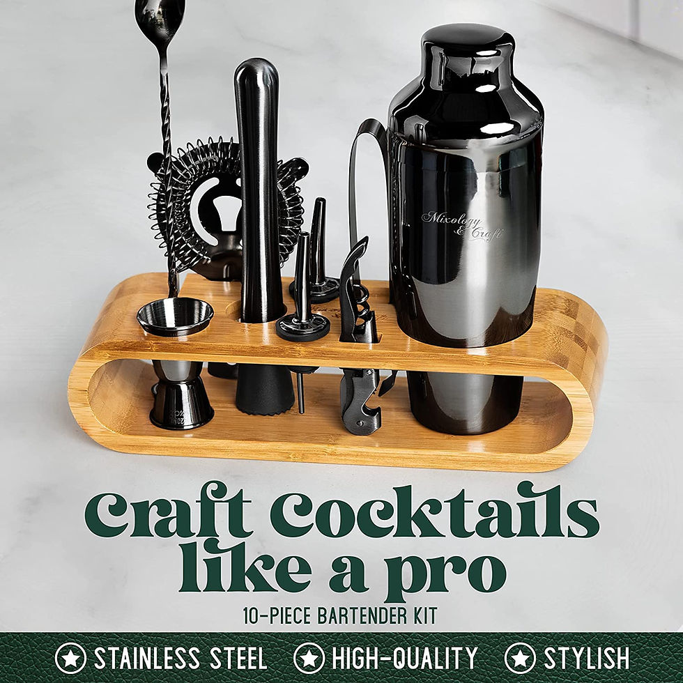 Thumbnail: Mixology Bartender Kit: 10-Piece Bar Tool Set with Bamboo Stand | Perfect Home 