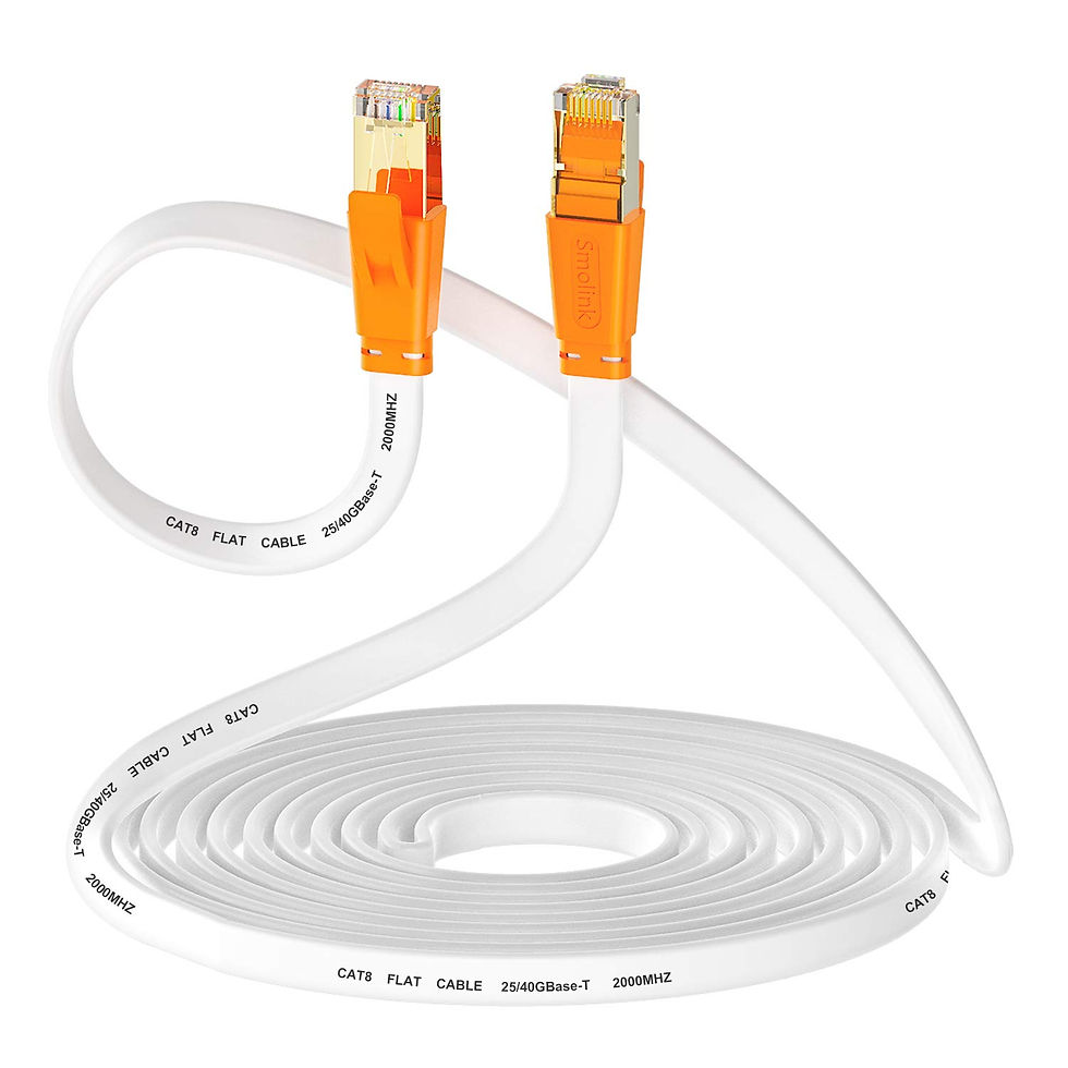 Thumbnail: Cat 8 Ethernet Cable 30 Ft,High Speed Flat Internet Network LAN Cable,Faster Th