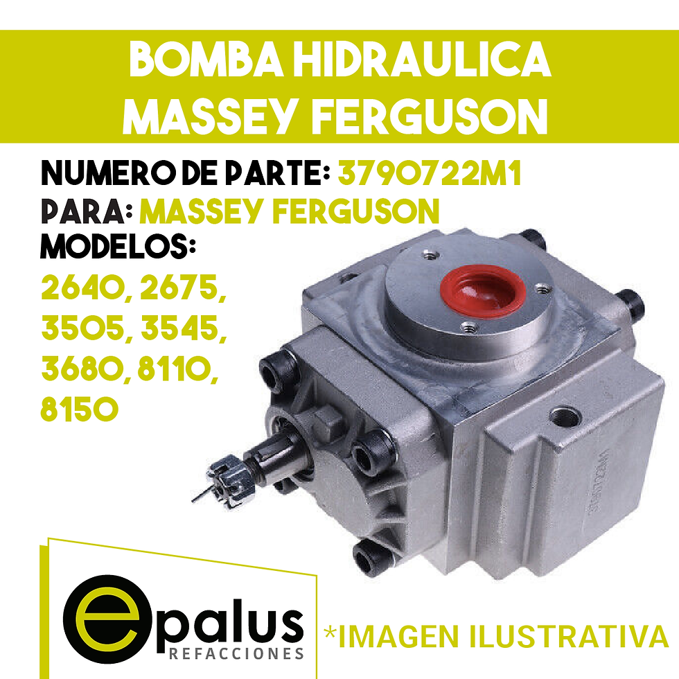 BOMBA HIDRAULICA MASSEY FERGUSON - PARTE: 3790722M1